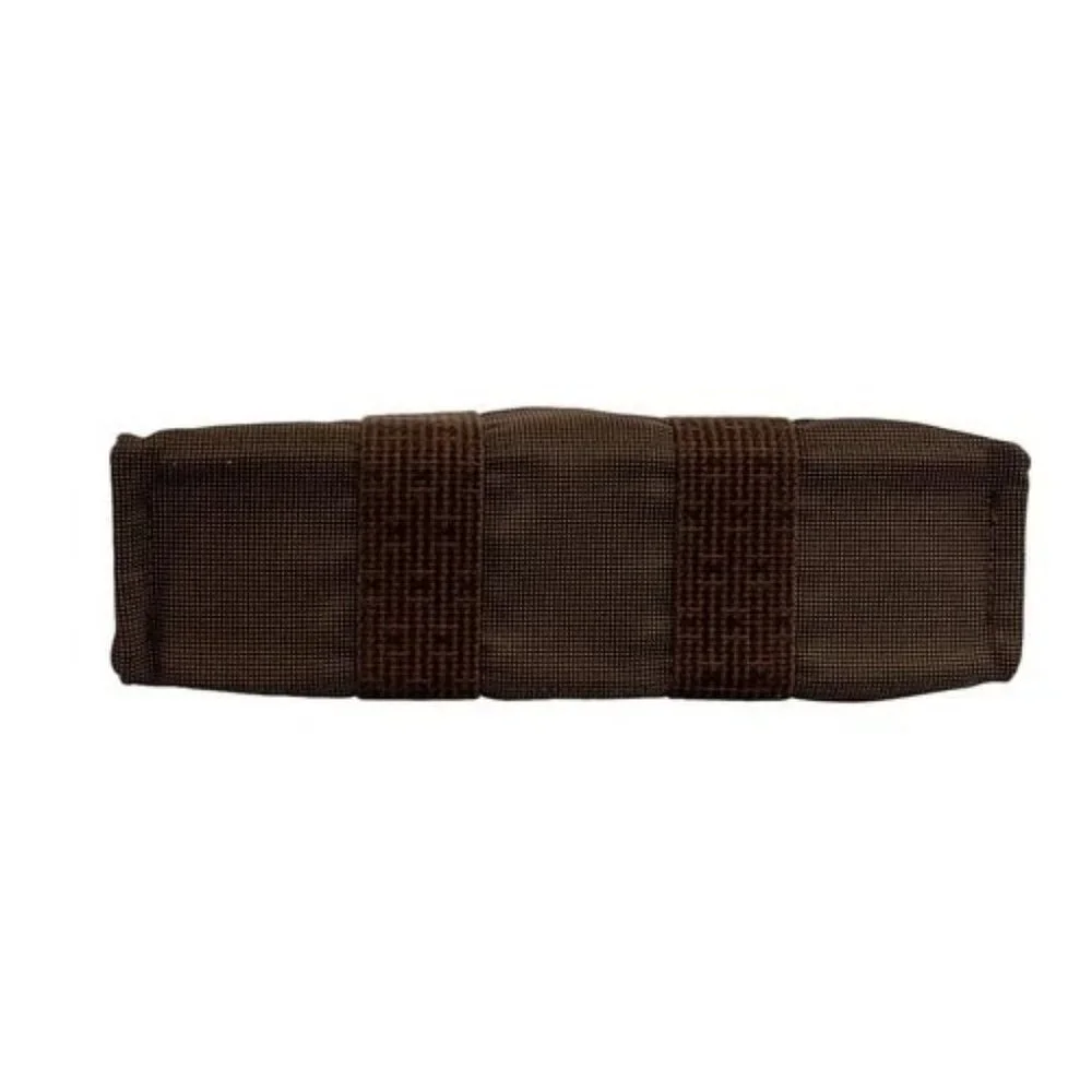 HERMES Her Line Tote PM Brown Polyamide Polyester Tote Bag - Picture 5 of 11